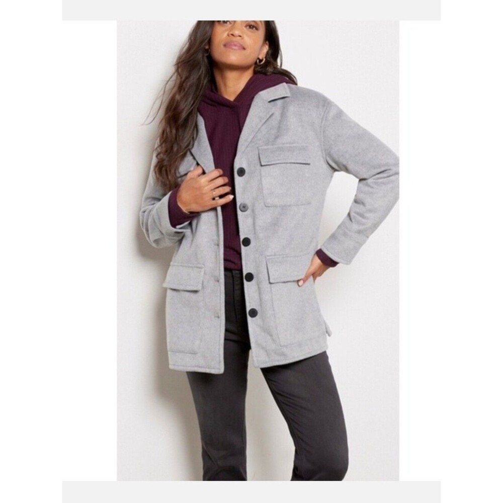 NWT Sanctuary Medium Heather Grey Fisher Car Coat